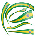 brazil flag element isolated on white background vector image vector image
