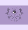 magic or mysterious sign holding moon and wreath vector image