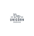 unicorn or horse or donkey cute cartoon line logo vector image