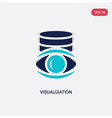 two color visualization icon from big data vector image vector image