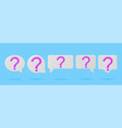 3d set of speech bubble with question mark vector image