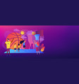 basketball camp concept banner header vector image vector image