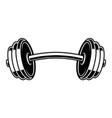black and white of a dumbbell vector image vector image