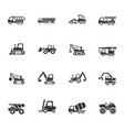 construction machinery icon set vector image