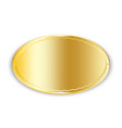 golden plate icon gradient effect name tag vector image vector image