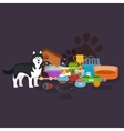 pet shop dog goods and supplies store products vector image vector image