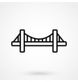 simple black thin line bridge logo vector image