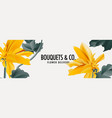 yellow daisy flower watercolor art widefloral vector image