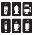 coffee icons set vector image vector image
