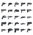 blaster gun icons set simple style vector image
