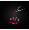 cocktail shot glass bottle design background vector image
