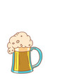 foam beer in a mug vector image