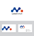 abstract logo brand icon business card template vector image