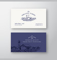farm landscape abstract vintage logo vector image vector image
