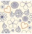 floral seamless pattern in retro style vector image vector image