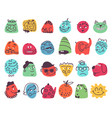 abstract emotional faces friend face avatars vector image vector image
