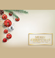 christmas background with fir branches vector image