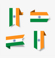 indian flag stickers and labels vector image vector image