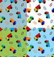 seamless toy truck pattern vector image
