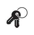 key black icon on white vector image