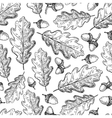 seamless pattern with autumn leaves oak vector image