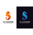 abstract modern letter s for sea horse logo icon vector image vector image