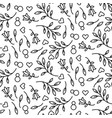 black line floral 8 march seamless pattern vector image vector image