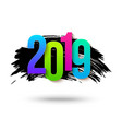 colorful 2019 numbers background for happy new vector image