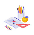 education isometric concept vector image vector image