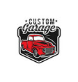 retro truck logo template vintage emblem vector image