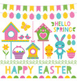 spring and easter design elements set vector image vector image