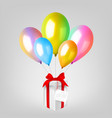 3d realistic colorful balloon set holiday vector image