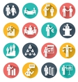 human resources and management icons set vector image