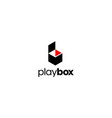 play box logo design concept vector image vector image