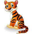 Cartoon tiger sitting Royalty Free Vector Image