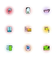 sanitary appliances icons set pop-art style vector image