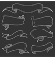 chalk banners hand drawn banner set vector image