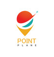point plane logo vector image