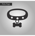 black and white style icon dog collar vector image vector image