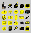 flat design concept hacker activity cyber thief vector image