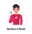 asthma symptom vector image vector image