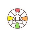 mandala yoga rgb color icon vector image vector image