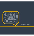 set of consulting icon vector image vector image