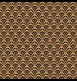 art deco black and gold geometric style pattern vector image