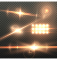 lens flare effect realistic sun energy beam vector image