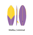 malibu minimal surfboard desk vector image