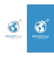 earth and bomb logo combination globe vector image