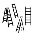 ladder silhouette isolated vector image vector image