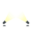 two spotlights in flat style vector image