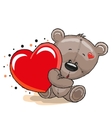 bear with heart vector image